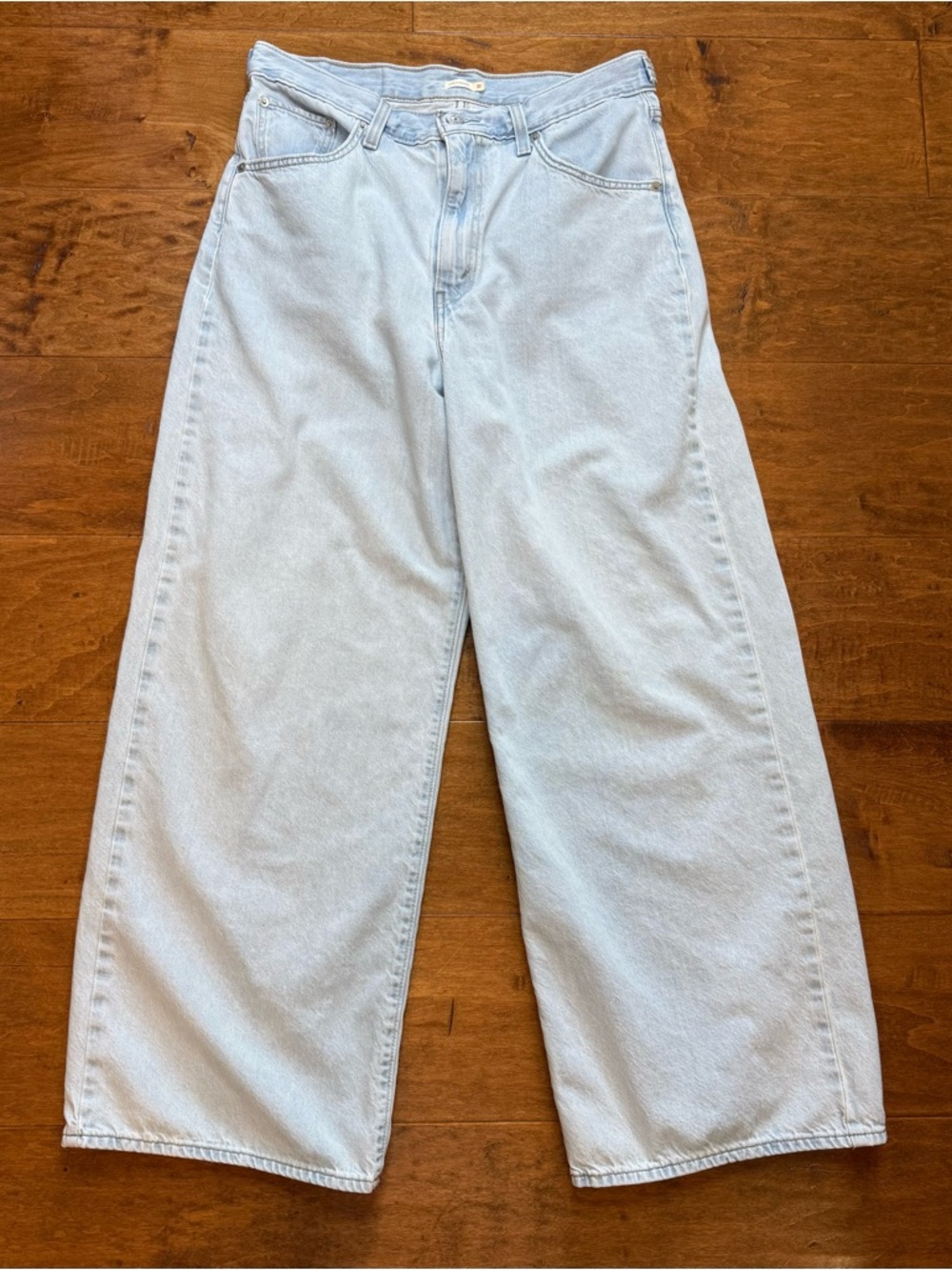 Levi’s Cinch Baggy Jeans 31 Wide Leg Light Wash Adjustable Waist